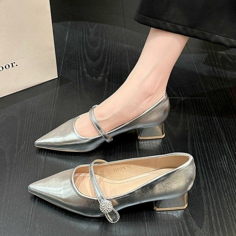 Women Shoes Quick Delivery - حذاء ماري جين نسائي بكعب متوسط
