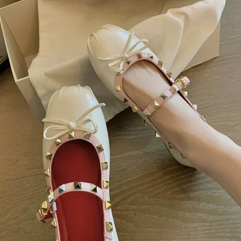Mary Jane Shoes - أحذية ماري جين النسائية المسطحة، أحذية