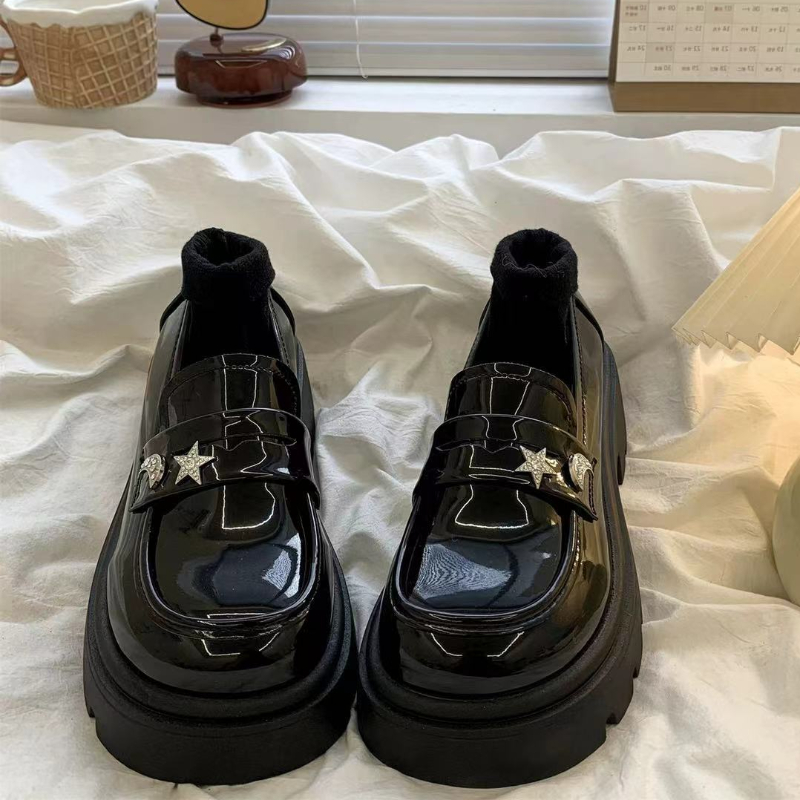 الرجعية الأسود الربيع والخريف  - مراجعة Women Shoes Quick Delivery وسعره