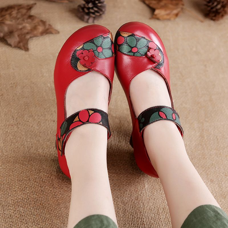 أسافين زهور فاخرة للنساء ، أحذ - مراجعة Mary Jane Shoes وسعره