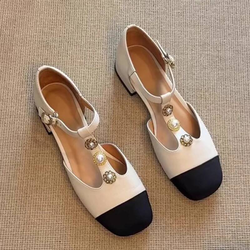 النساء ساحة تو الكعب الصنادل أ - مراجعة Mary Jane Shoes وسعره