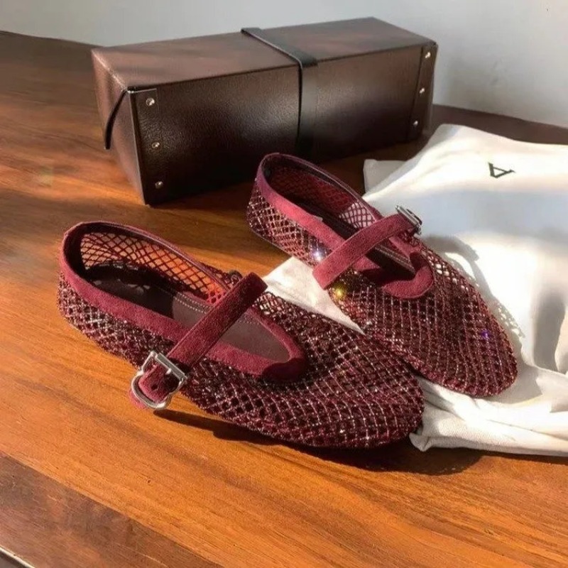 صنادل باوتو نسائية مرصعة بالأح - مراجعة Mary Jane Shoes وسعره